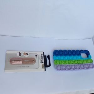 Fidget Pop It iphone pro 11 cell phone case, and MONET grip kickstand EUC
